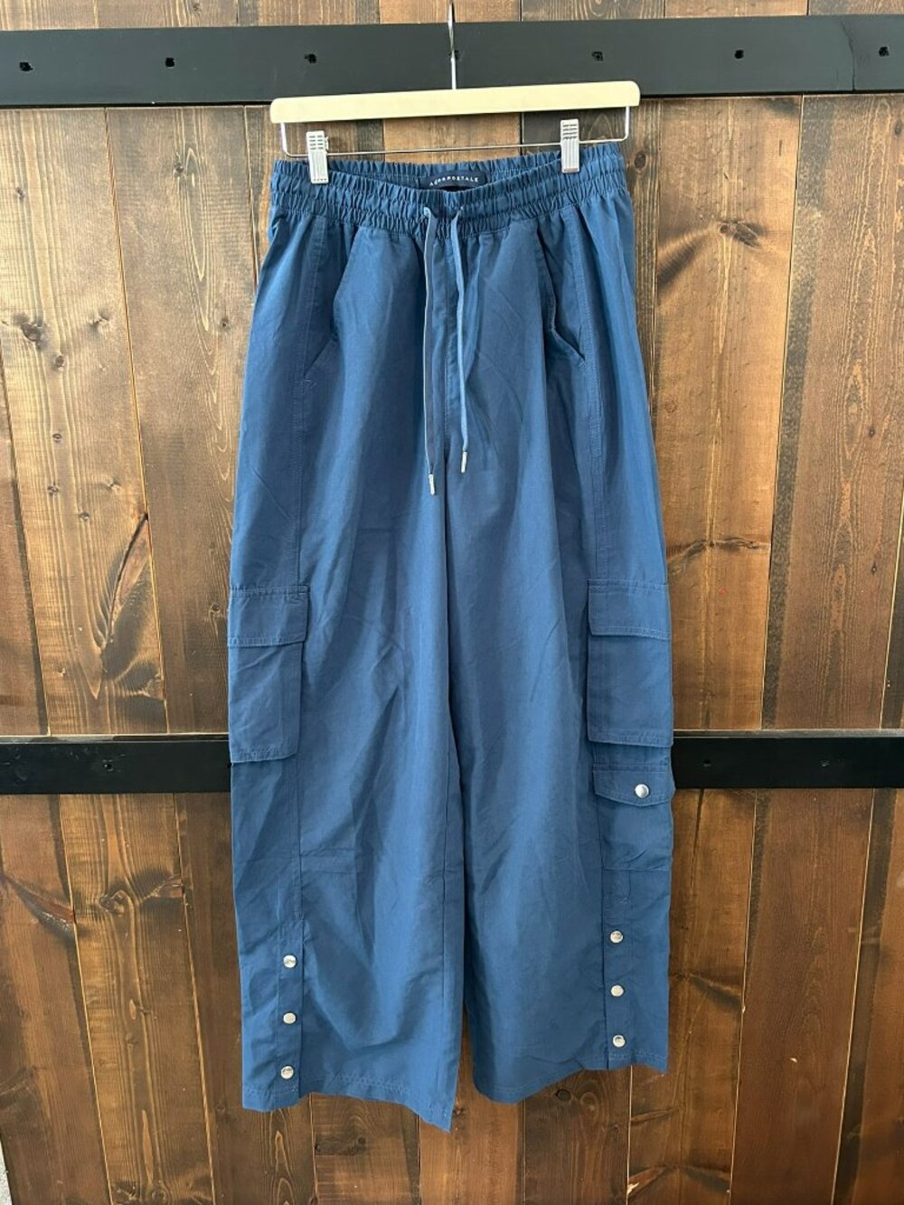 Aeropostale Blue Wide Leg Cargo Pants Women's Size M